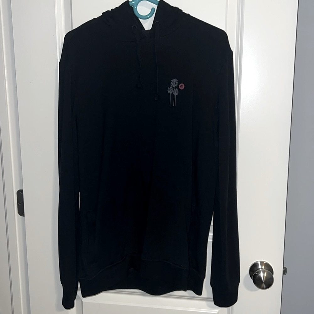EUC Men’s Travis Mathew L Black Hoodie with Palm Tree 🌴 details